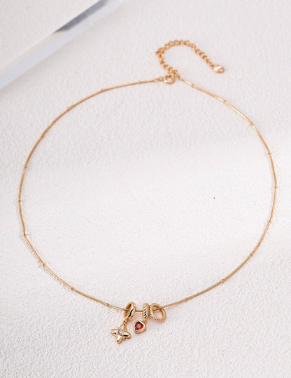 925 Sterling Silver Layered Necklace with Heart & Star Charms | Gold Plated Stackable Pendant | Geometric CZ Jewelry for Womenirconia Jewelry for Women | Vintage Baroque Pearl & Gold Plated Sterling Silver Jewelry | sweetsaga Jewelry Store