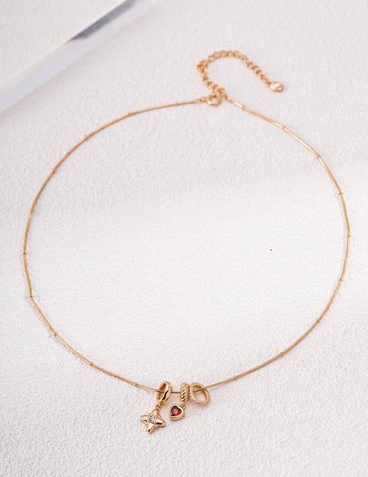 925 Sterling Silver Layered Necklace with Heart & Star Charms | Gold Plated Stackable Pendant | Geometric CZ Jewelry for Womenirconia Jewelry for Women | Vintage Baroque Pearl & Gold Plated Sterling Silver Jewelry | sweetsaga Jewelry Store