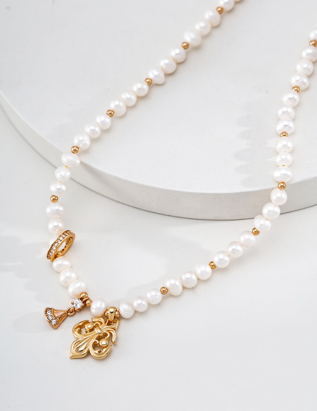 S925 Sterling Silver Natural Pearl Pendant Necklace