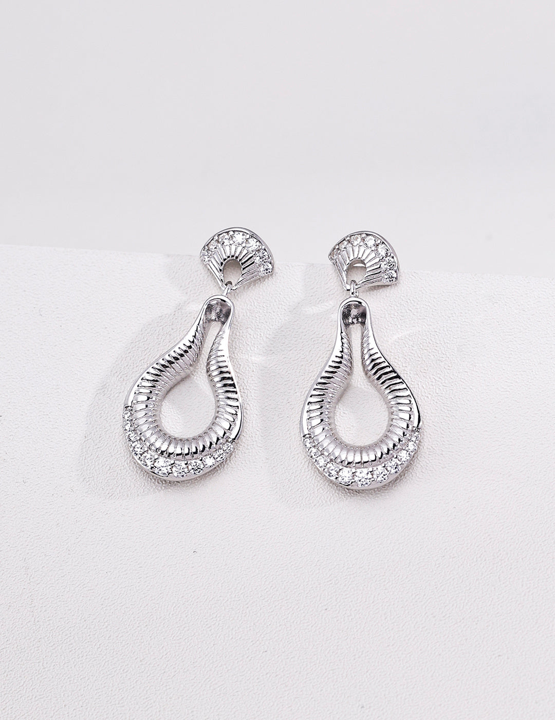 Sparkling Cubic Zirconia Drop Earrings