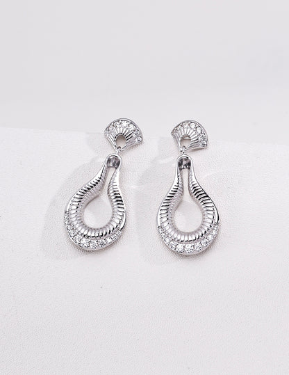Sparkling Cubic Zirconia Drop Earrings