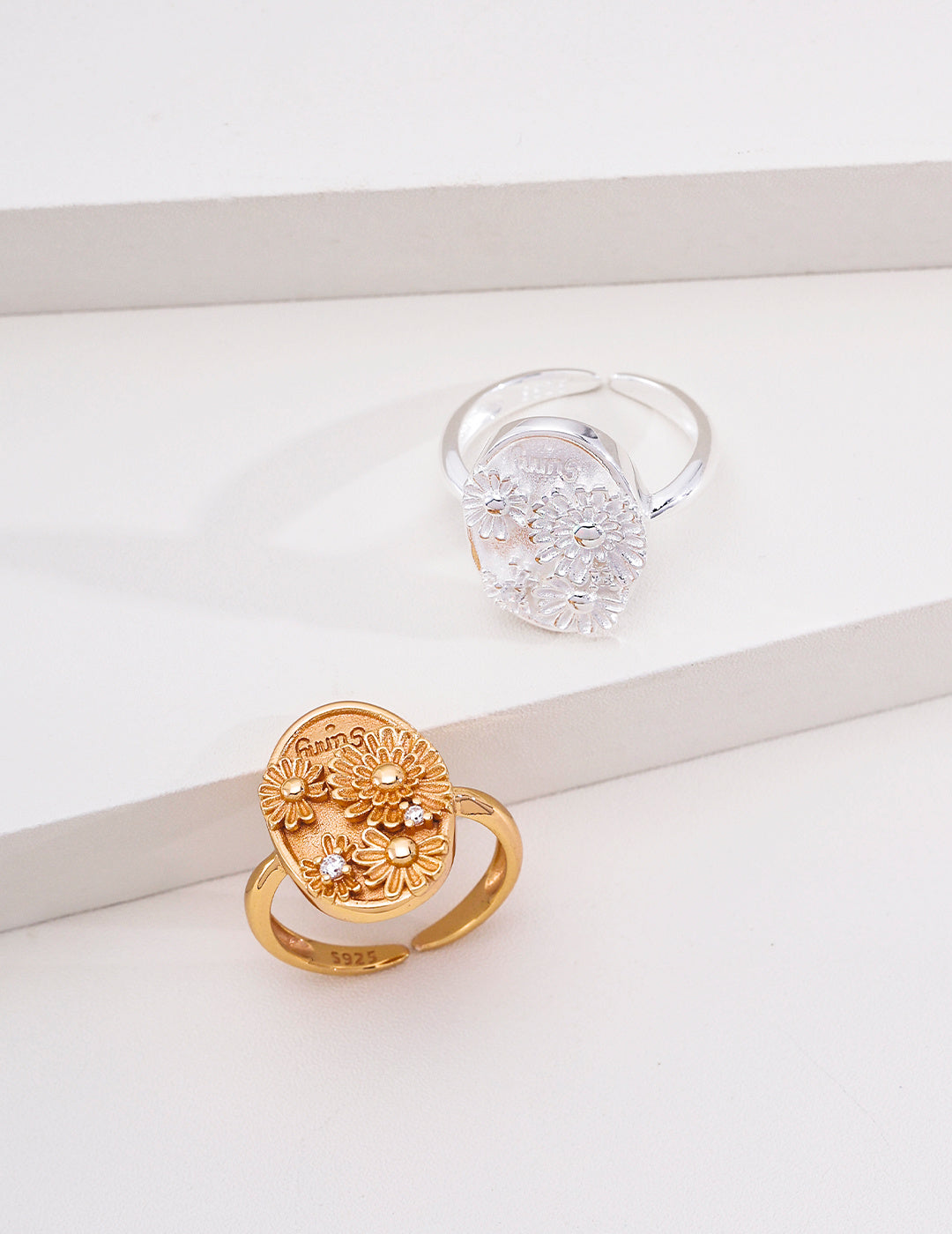 Adjustable Vintage CZ Ring