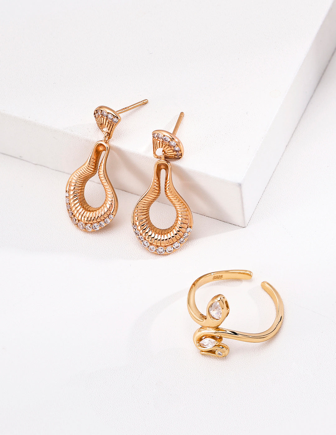 Sparkling Cubic Zirconia Drop Earrings