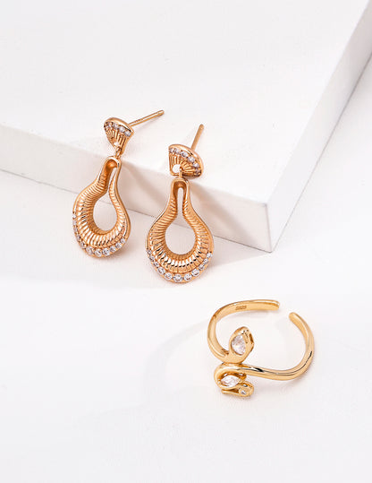 Sparkling Cubic Zirconia Drop Earrings