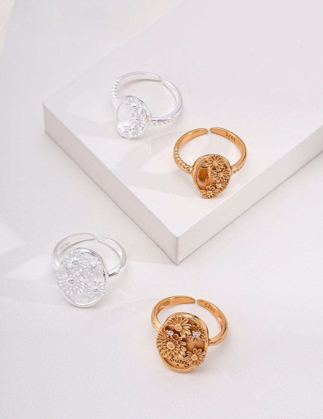 Adjustable Vintage CZ Ring