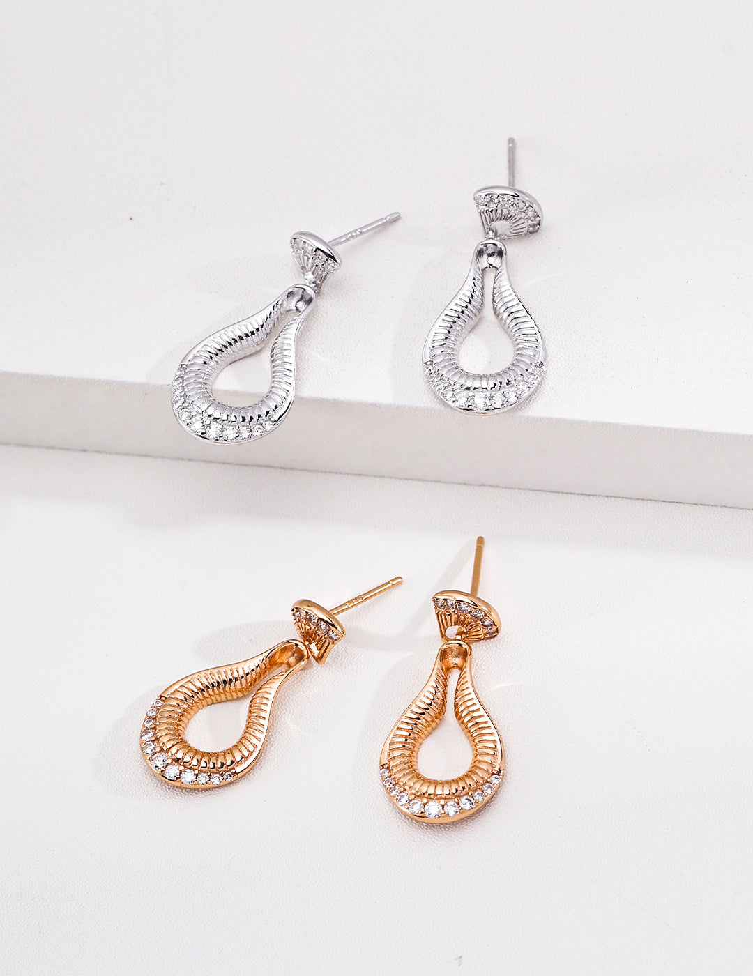 Sparkling Cubic Zirconia Drop Earrings