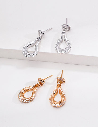 Sparkling Cubic Zirconia Drop Earrings