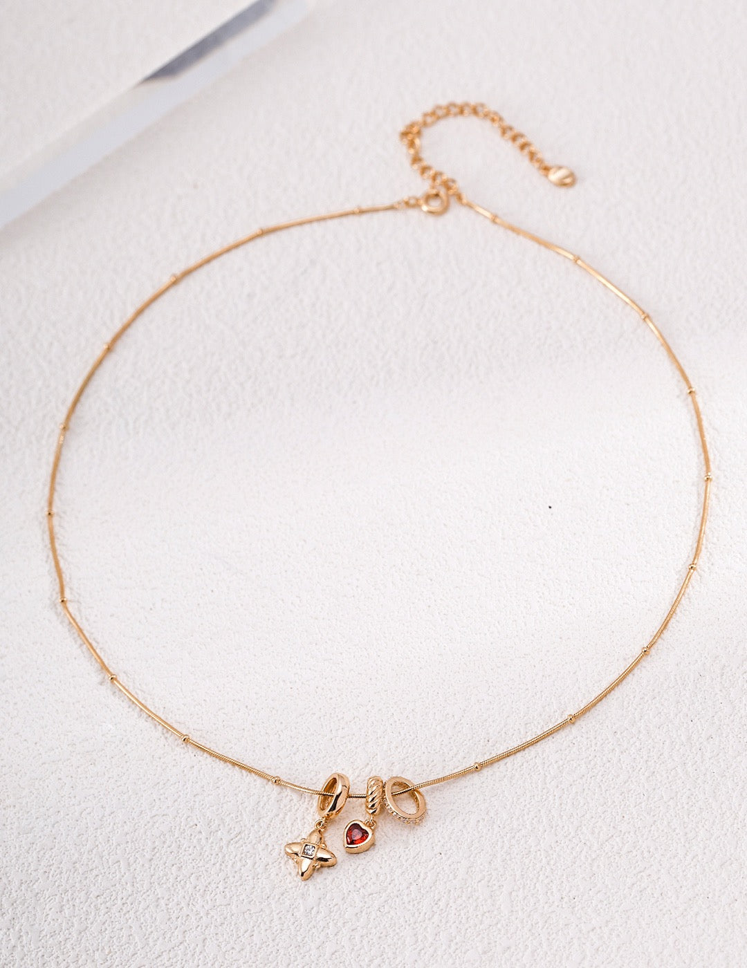 925 Sterling Silver Layered Necklace with Heart & Star Charms | Gold Plated Stackable Pendant | Geometric CZ Jewelry for Womenirconia Jewelry for Women