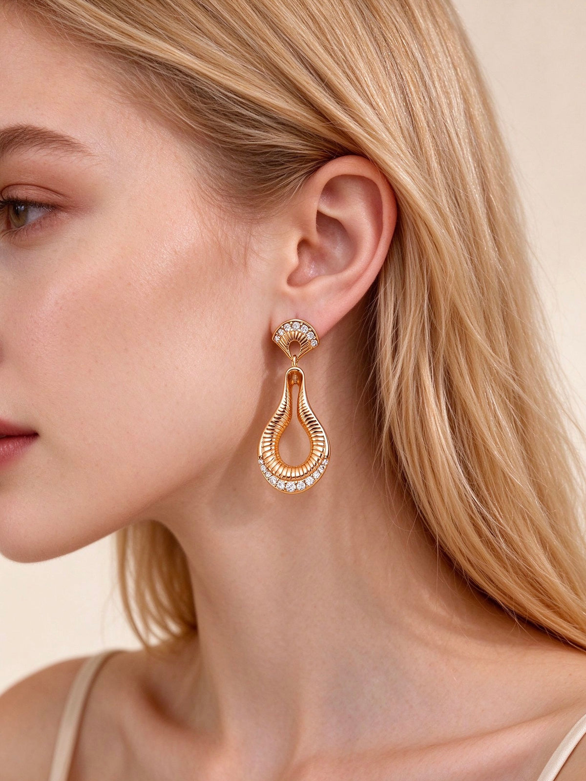 Sparkling Cubic Zirconia Drop Earrings