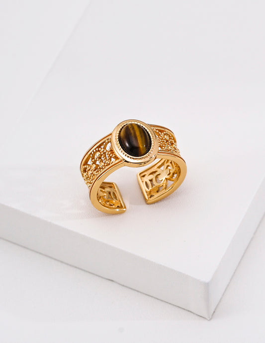 Vintage Court Tiger Eye Ring