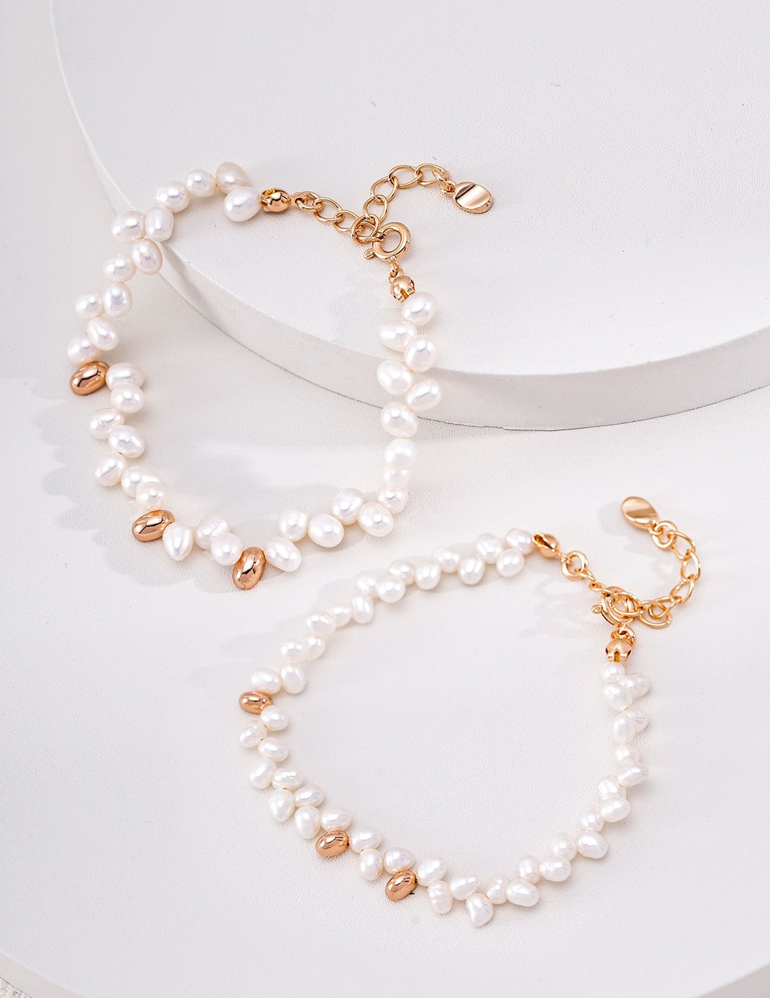 Classic Natural Pearl Bracelet with 925 Silver | 16cm+3cm Adjustable Charm Chain | Elegant Gift for Her