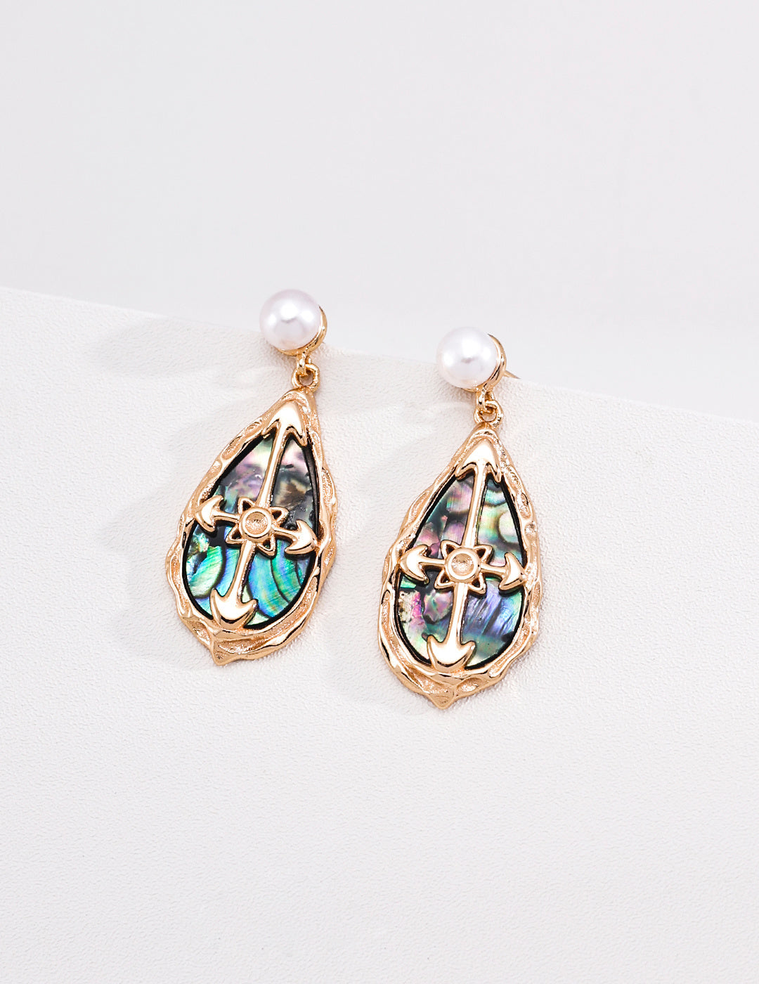 S925 Silver Abalone Shell Pearl Earrings | Celestial Vintage Drop Jewelry
