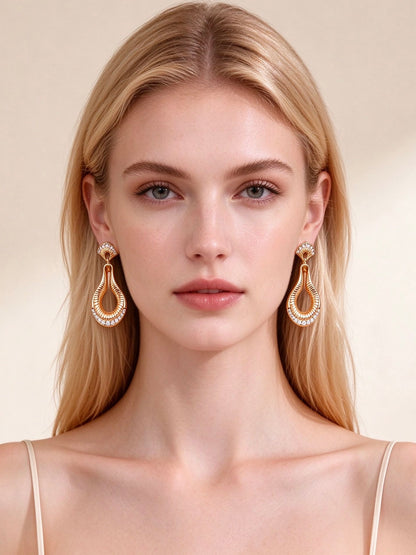 Sparkling Cubic Zirconia Drop Earrings