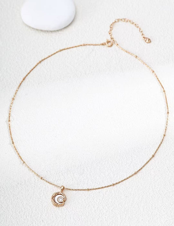 S925 Silver Vintage Gold Mother of Pearl Necklace | Star & Moon Pendant with Cubic Zirconia | Adjustable Celestial Jewelry D0501-6 | Vintage Baroque Pearl & Gold Plated Sterling Silver Jewelry | sweetsaga Jewelry Store