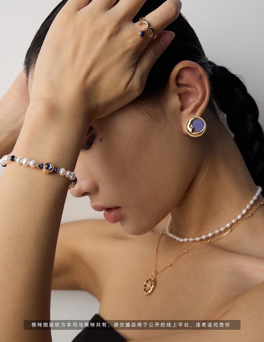 S925 Silver Vintage Lapis Lazuli Earrings · Antique Gold · Natural Gemstone | Vintage Baroque Pearl & Gold Plated Sterling Silver Jewelry | sweetsaga Jewelry Store