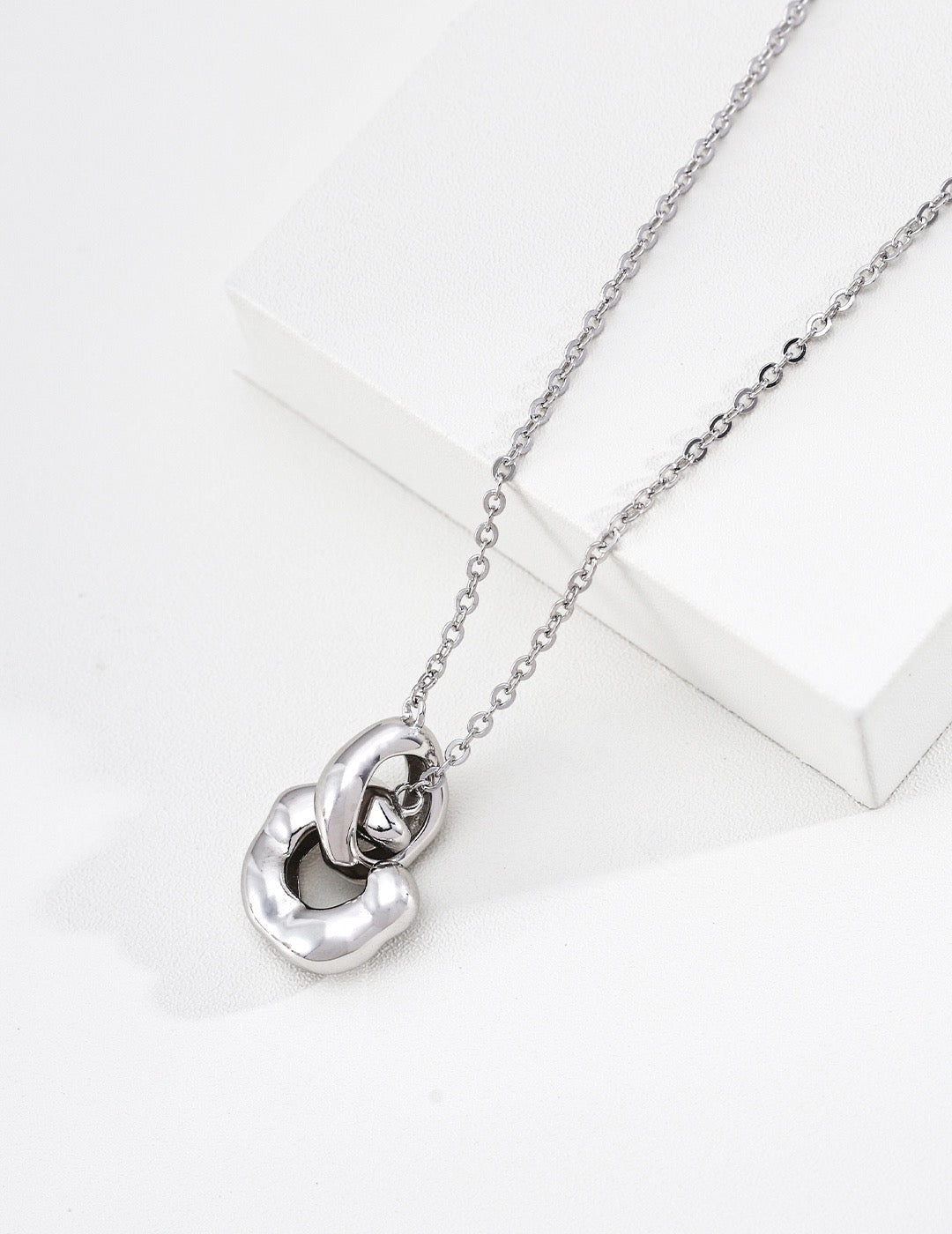 S925 Sterling Silver Chain Necklace — Vintage Gold & Platinum | D0766 | Vintage Baroque Pearl & Gold Plated Sterling Silver Jewelry | sweetsaga Jewelry Store