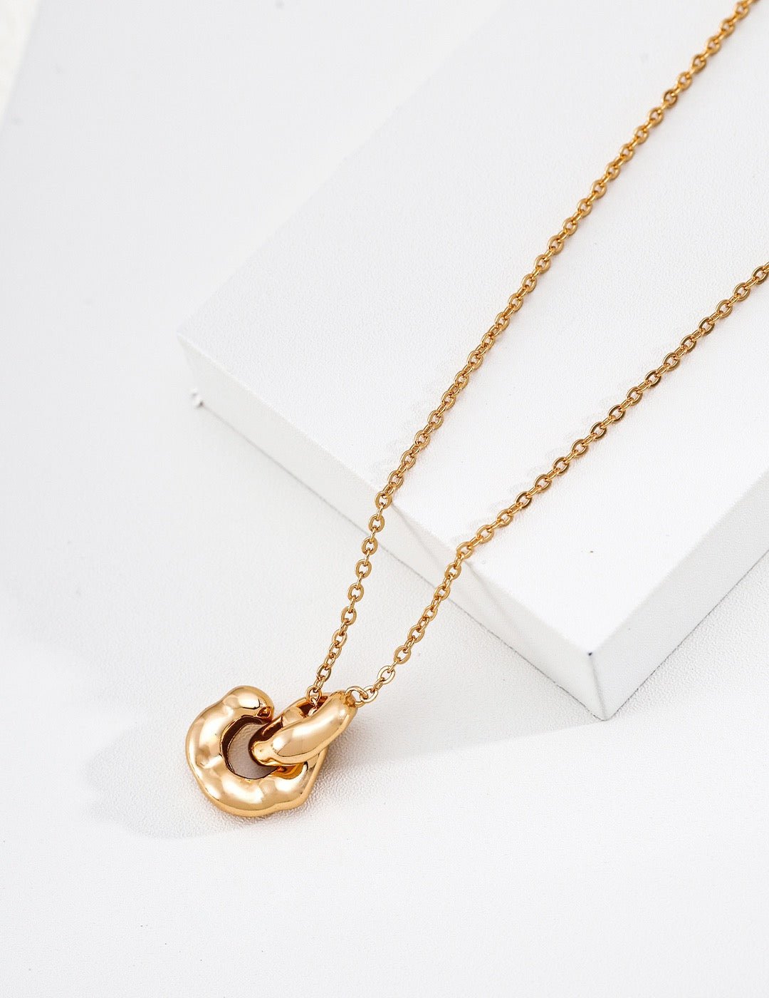 S925 Sterling Silver Chain Necklace — Vintage Gold & Platinum | D0766 | Vintage Baroque Pearl & Gold Plated Sterling Silver Jewelry | sweetsaga Jewelry Store
