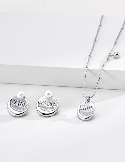 S925 Sterling Silver "Soul" Pendant Necklace — Vintage Gold & Platinum | D0771 | Vintage Baroque Pearl & Gold Plated Sterling Silver Jewelry | sweetsaga Jewelry Store