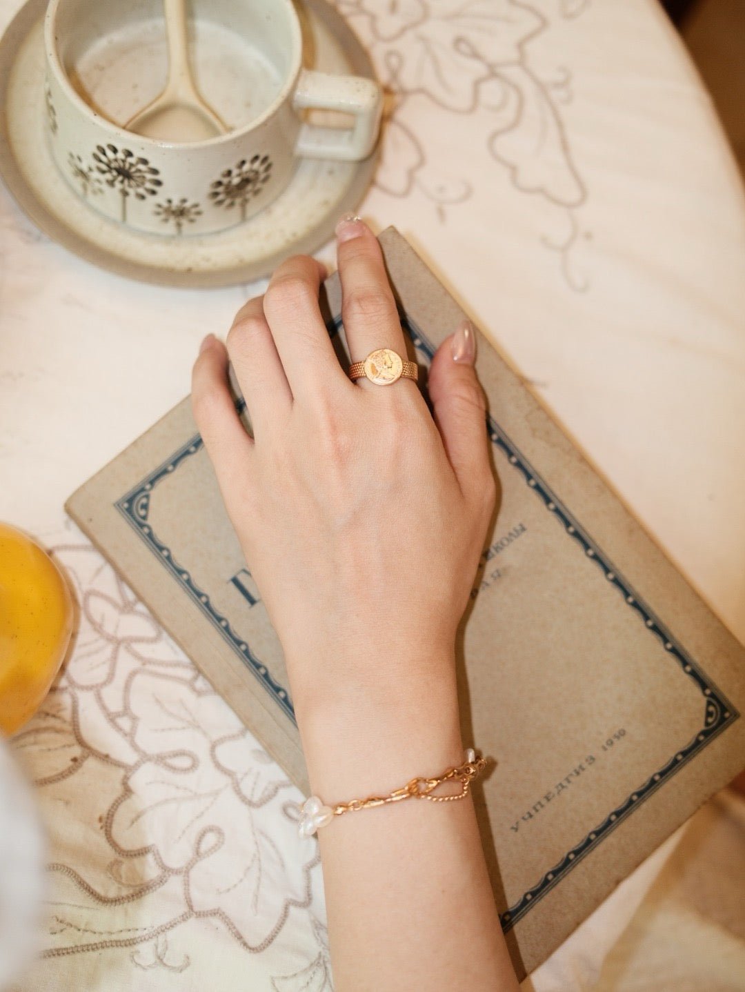 S925 Sterling Silver Vintage Braided Ring | Adjustable Open-End Band with Classic Woven Texture | Retro Ins-Style Stackable Jewelry for Women | Vintage Baroque Pearl & Gold Plated Sterling Silver Jewelry | sweetsaga Jewelry Store