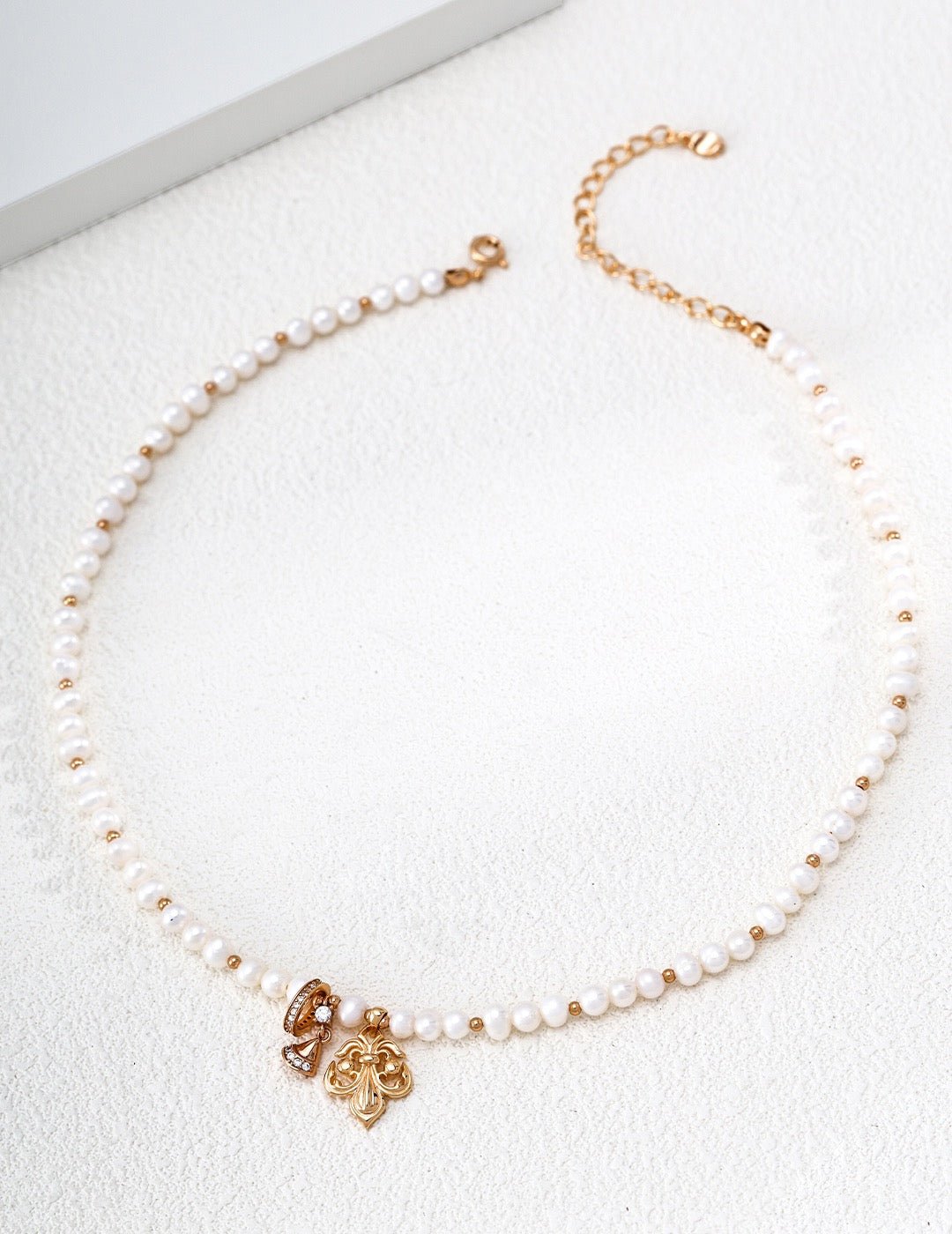 Sterling Silver Natural Pearl Pendant Necklace, Vintage Gold | Vintage Baroque Pearl & Gold Plated Sterling Silver Jewelry | sweetsaga Jewelry Store