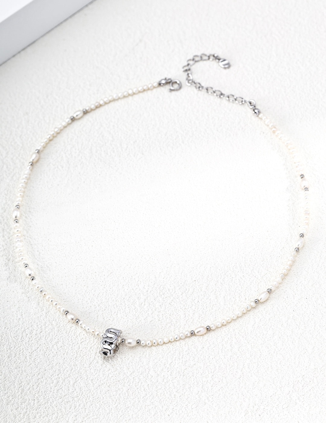 Sterling Silver Natural Pearl & Zirconia Pendant NecklaceD0769 | Vintage Baroque Pearl & Gold Plated Sterling Silver Jewelry | sweetsaga Jewelry Store