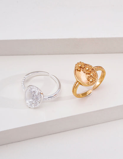 Adjustable Vintage CZ Ring