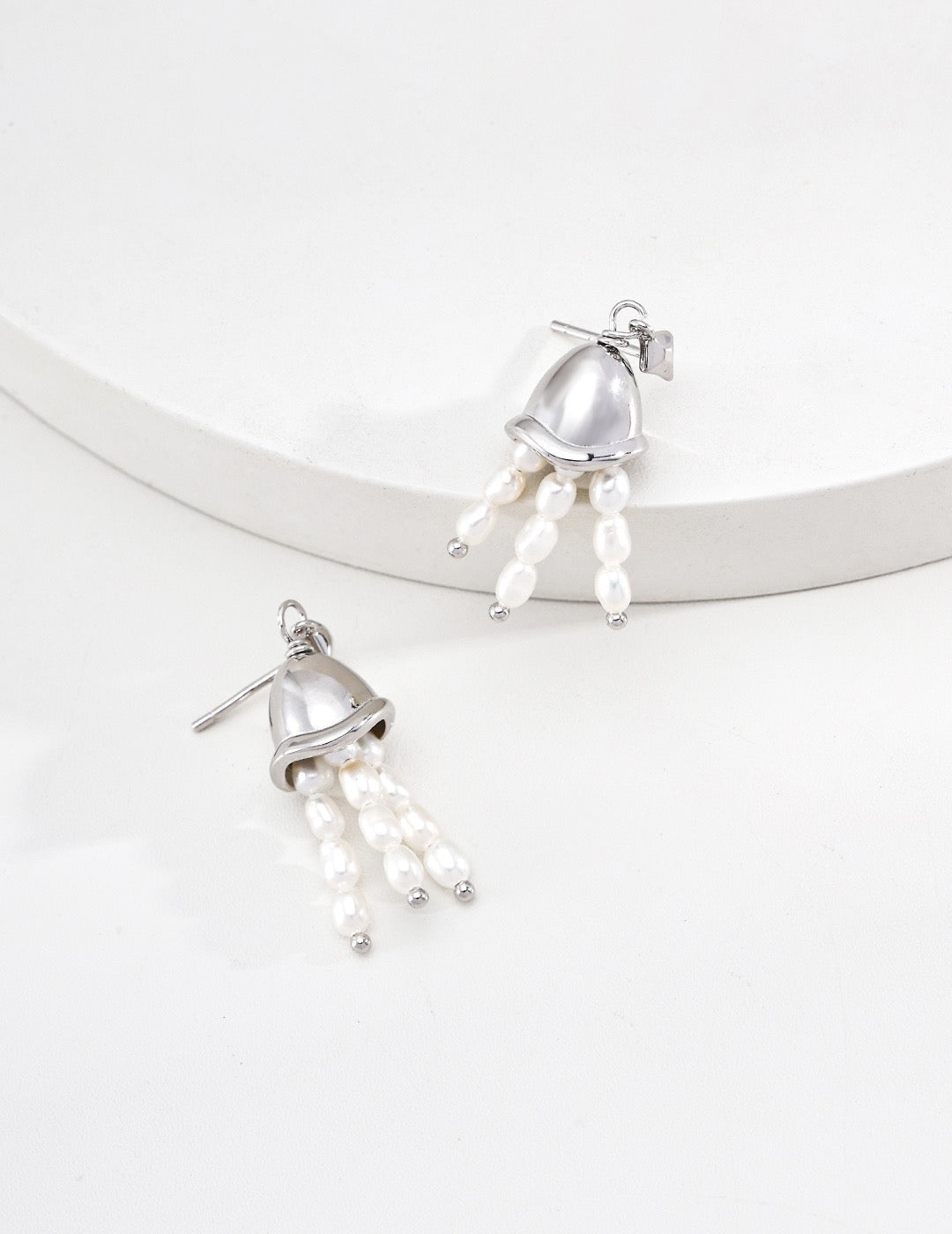 Whispering Wind · Pearl Earrings | S925 Silver · Natural Pearl · Vintage Gold & Platinum | Vintage Baroque Pearl & Gold Plated Sterling Silver Jewelry | sweetsaga Jewelry Store